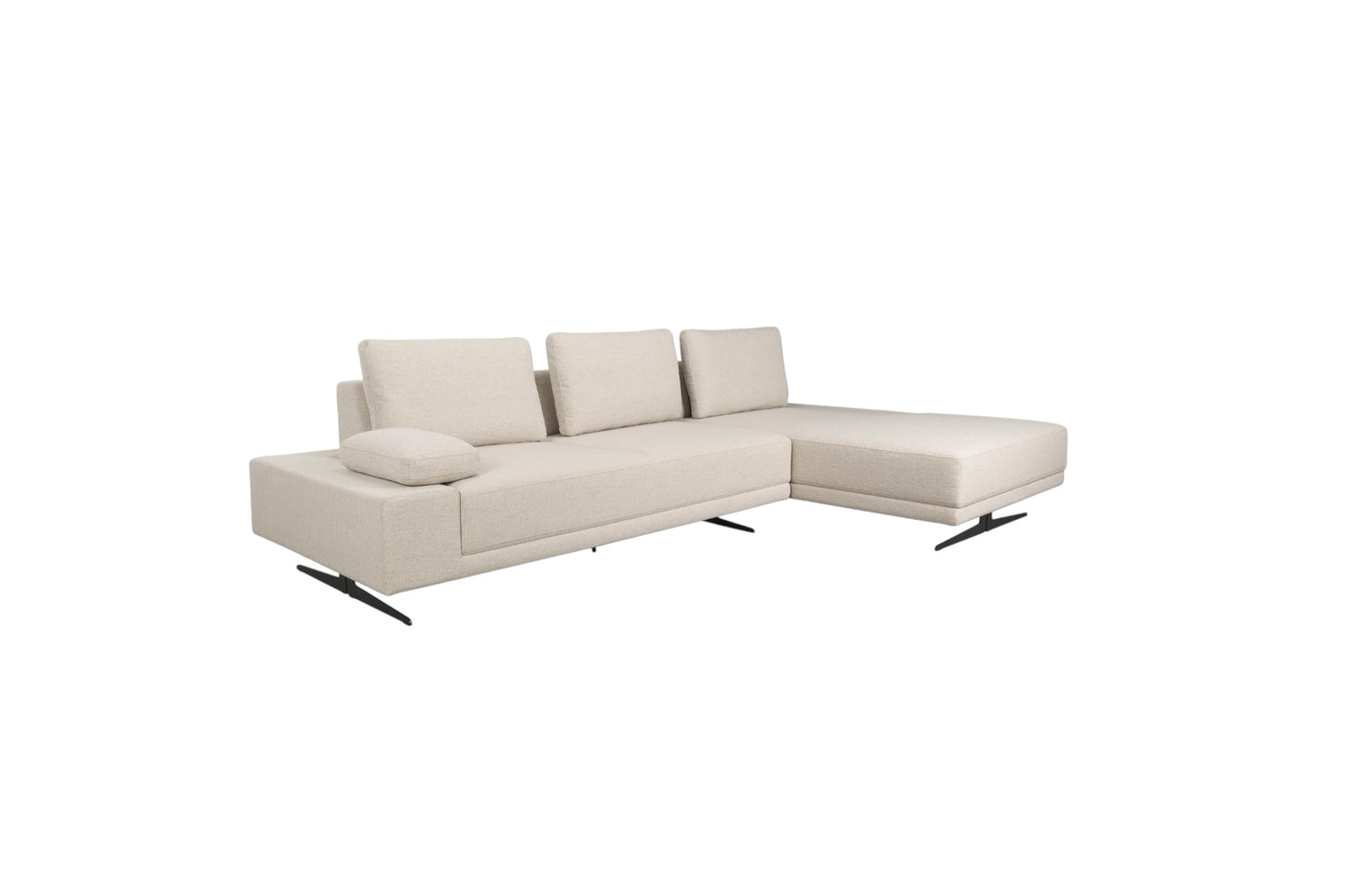 3 Seats Sofa Off-White Right Chaise Longue Zenith