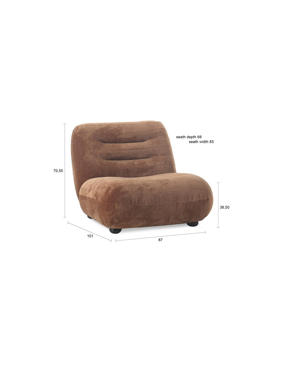loungechair Serenity cognac
