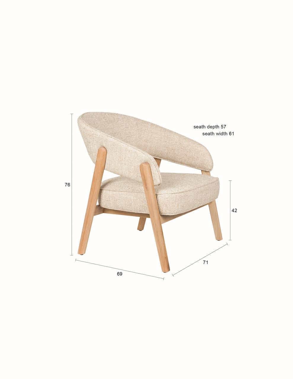 Lounge Chair Bright Beige