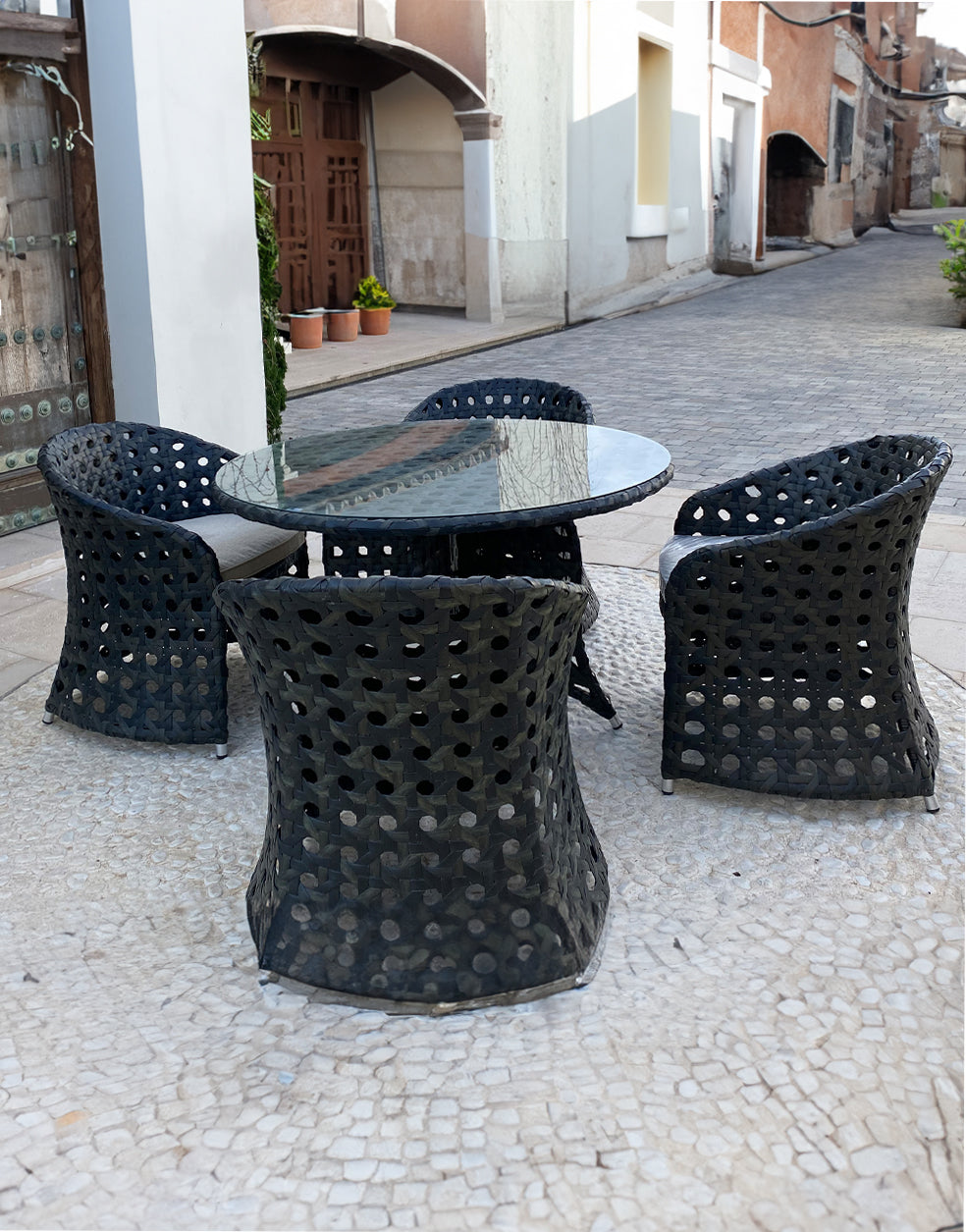 Outdoor set Santi black