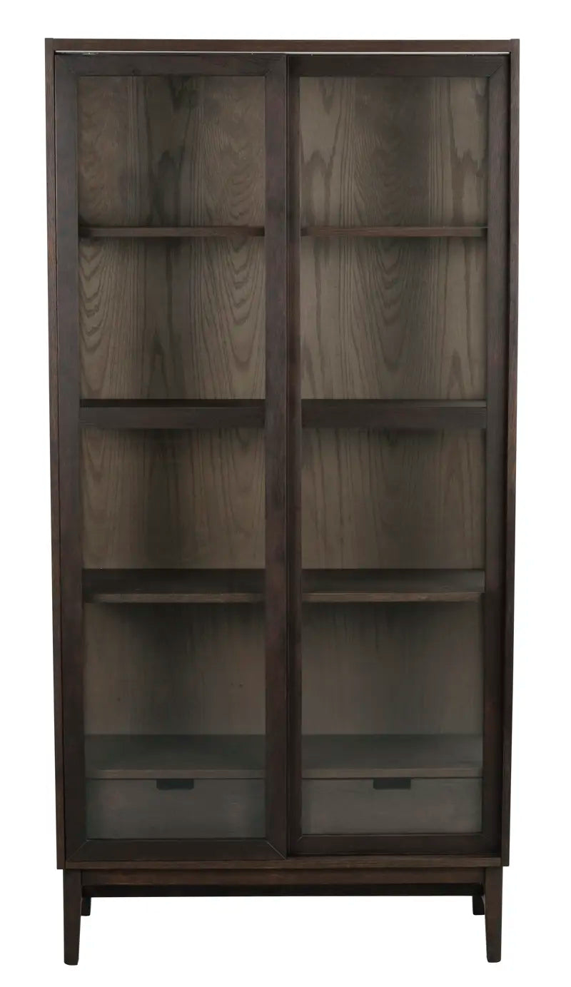 Hazel Glass Cabinet Brown