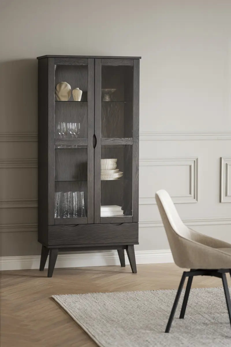 Briar Glass Cabinet Dark Brown