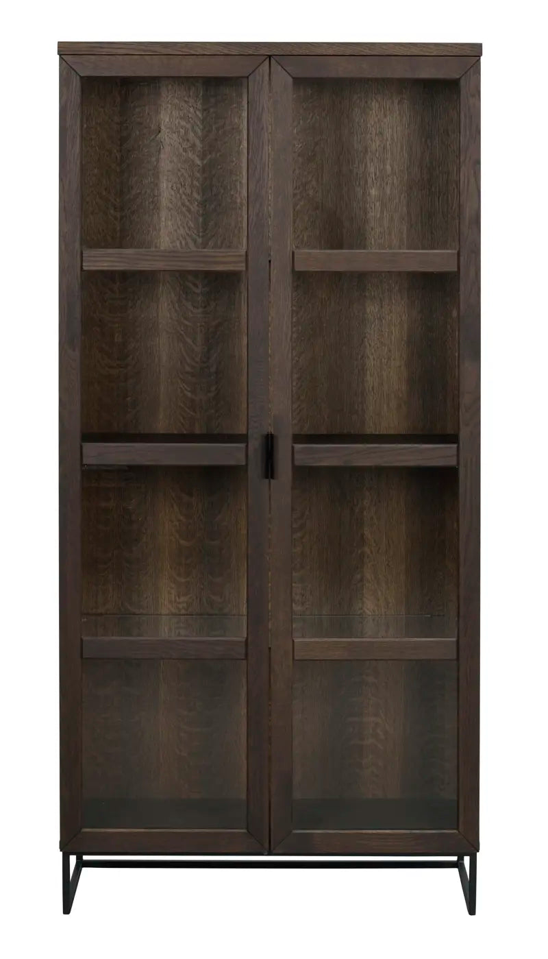 Laurel Glass Cabinet Brown/Black