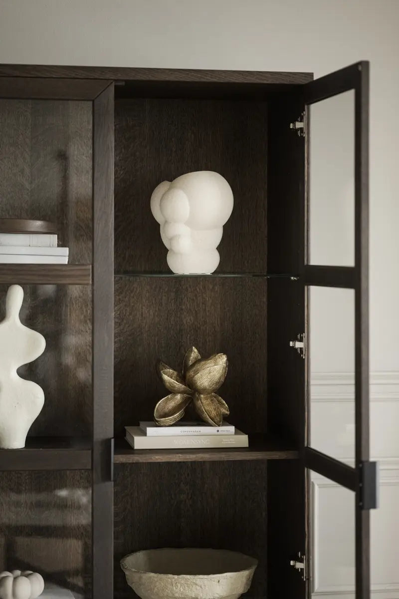 Laurel Glass Cabinet Brown/Black