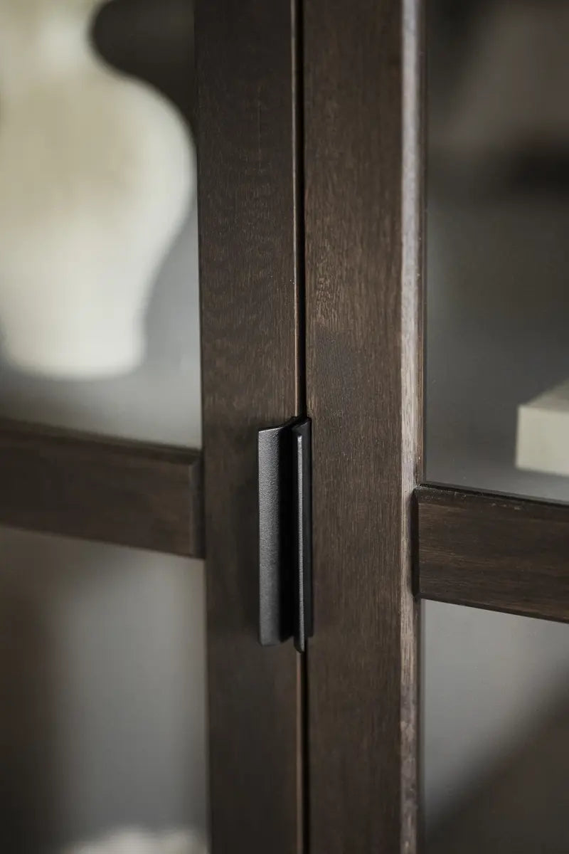 Laurel Glass Cabinet Brown/Black