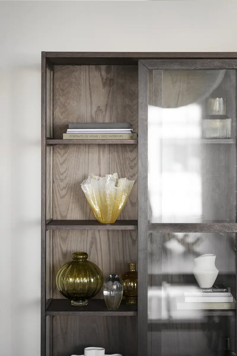 Hazel Glass Cabinet Brown