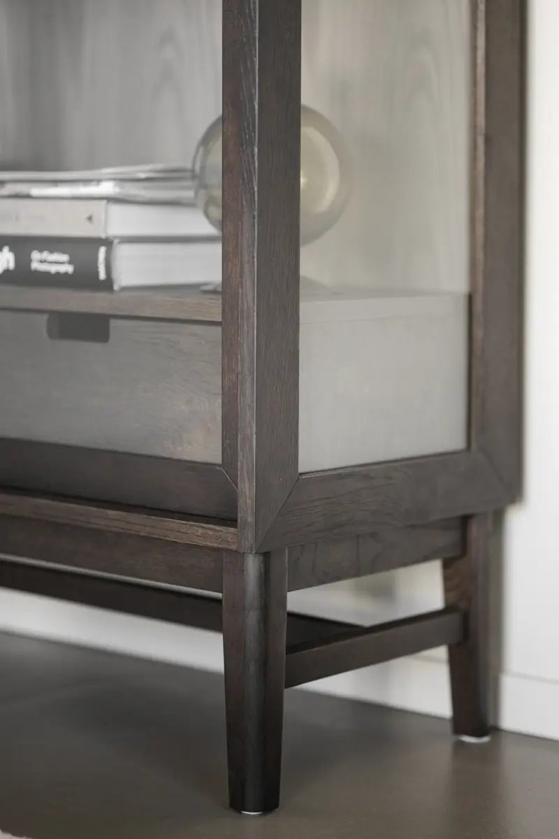 Hazel Glass Cabinet Brown