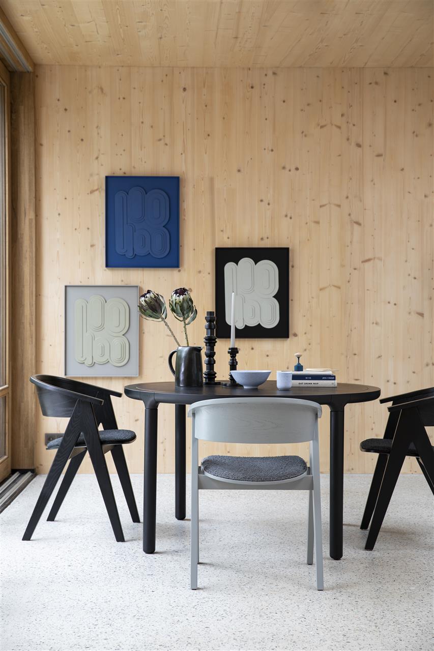 Dining table round Black 128 Dani