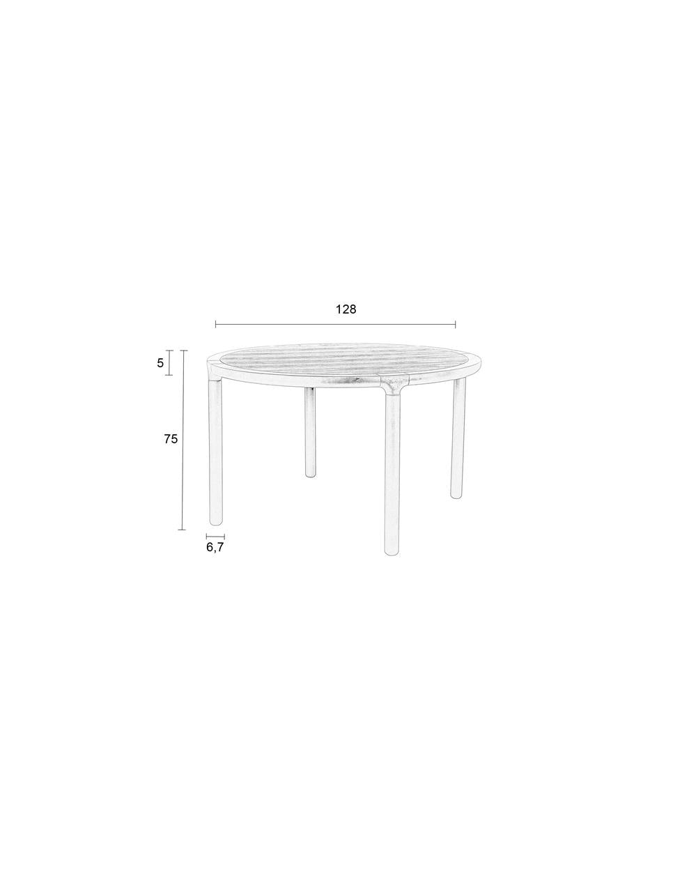Dining table round Black 128 Dani