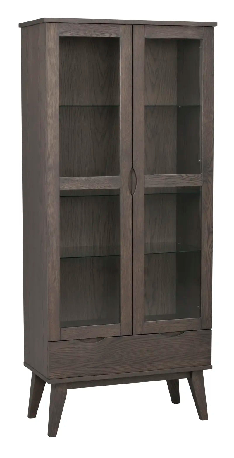 Briar Glass Cabinet Dark Brown