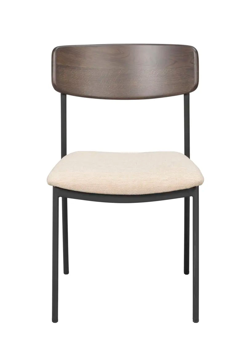 Mont Dining Chair Light Beige/Black (without arms)