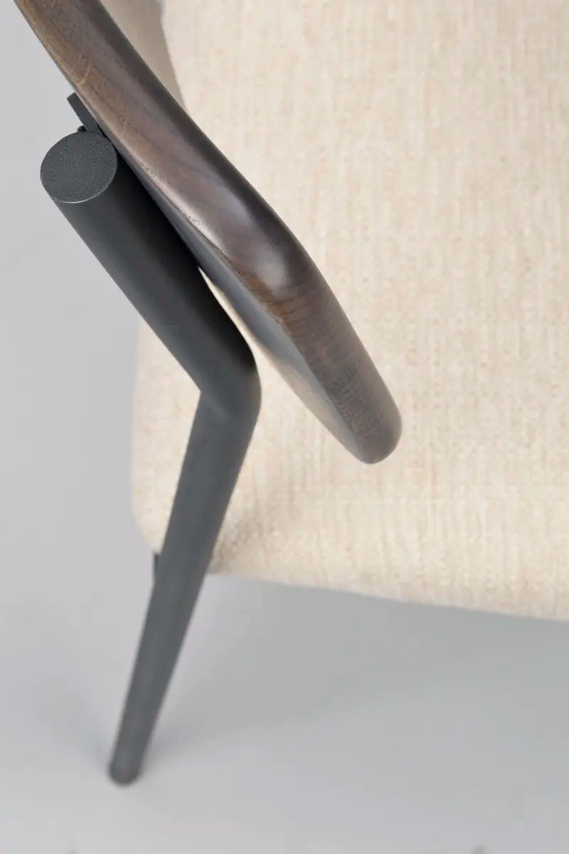 Mont Dining Chair Light Beige/Black (without arms)