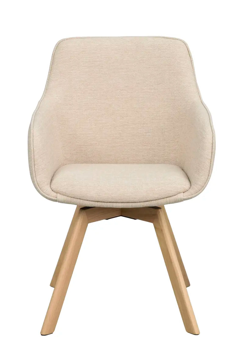Grace Dining Chair Light Beige/Oak