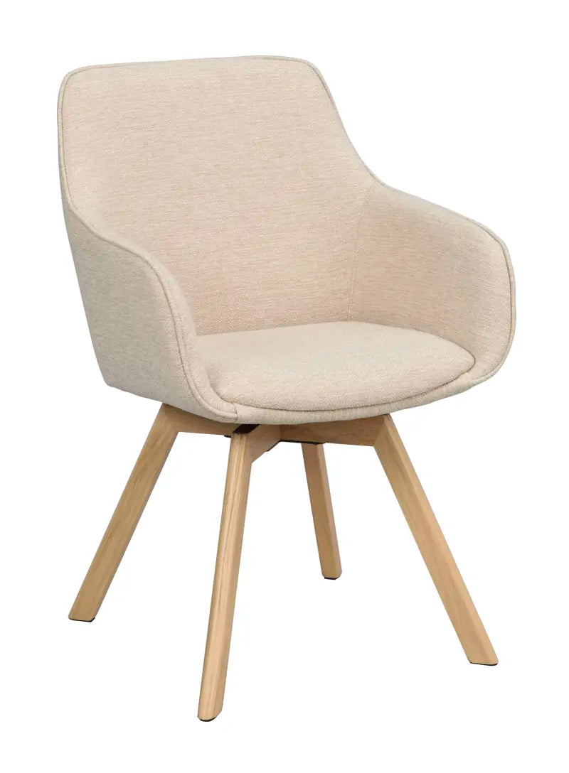 Grace Dining Chair Light Beige/Oak