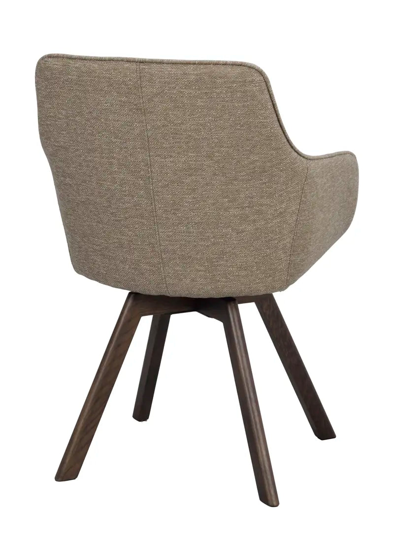 Grace Dining Chair Dark Baige/Brown (Swivel)
