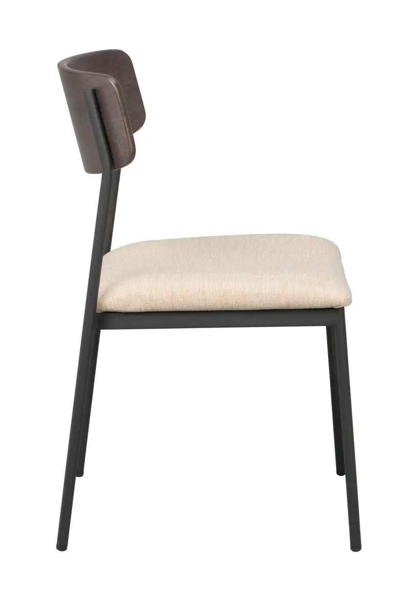 Mont Dining Chair Light Beige/Black (without arms)