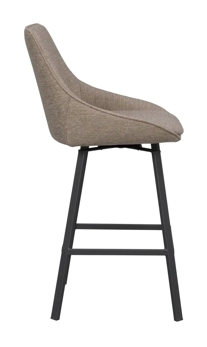 Grace Barstool Dark Beige/Black (Swivel)