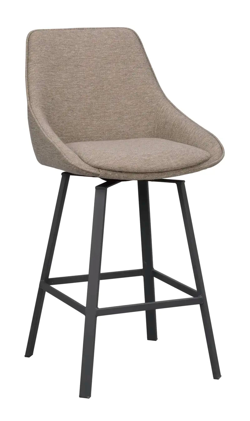 Grace Barstool Dark Beige/Black (Swivel)