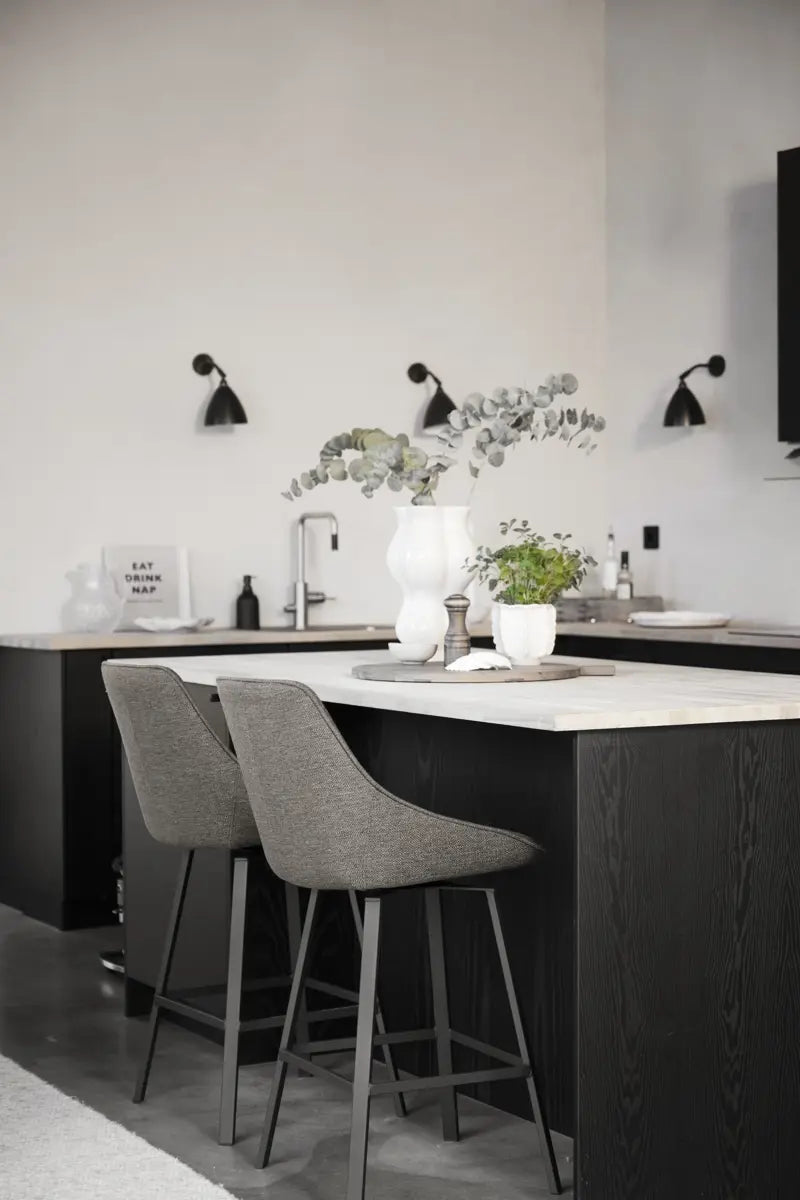 Grace Barstool Dark Beige/Black (Swivel)