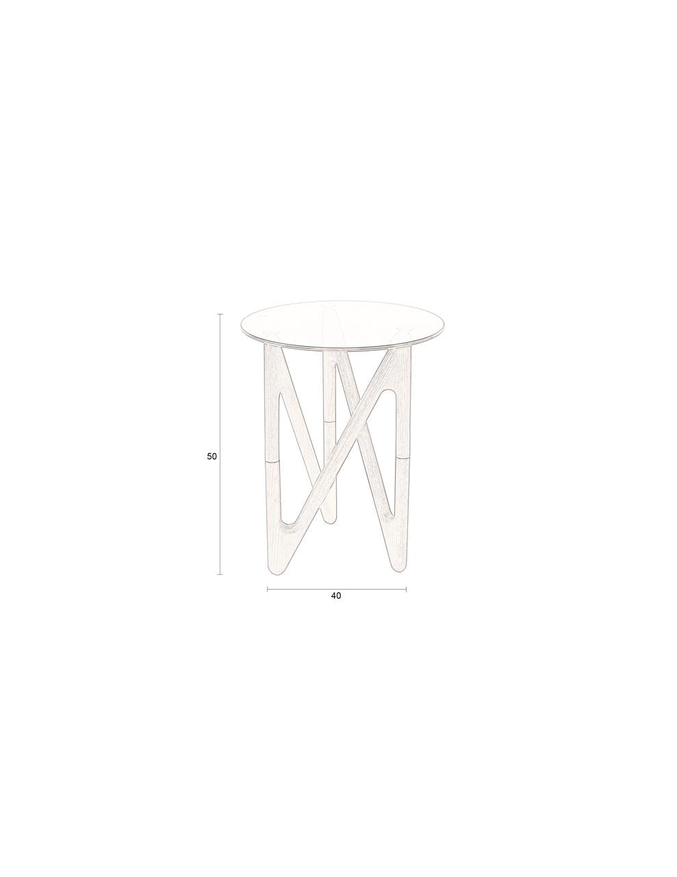 Side Table Nexus Round Walnut 40 cm