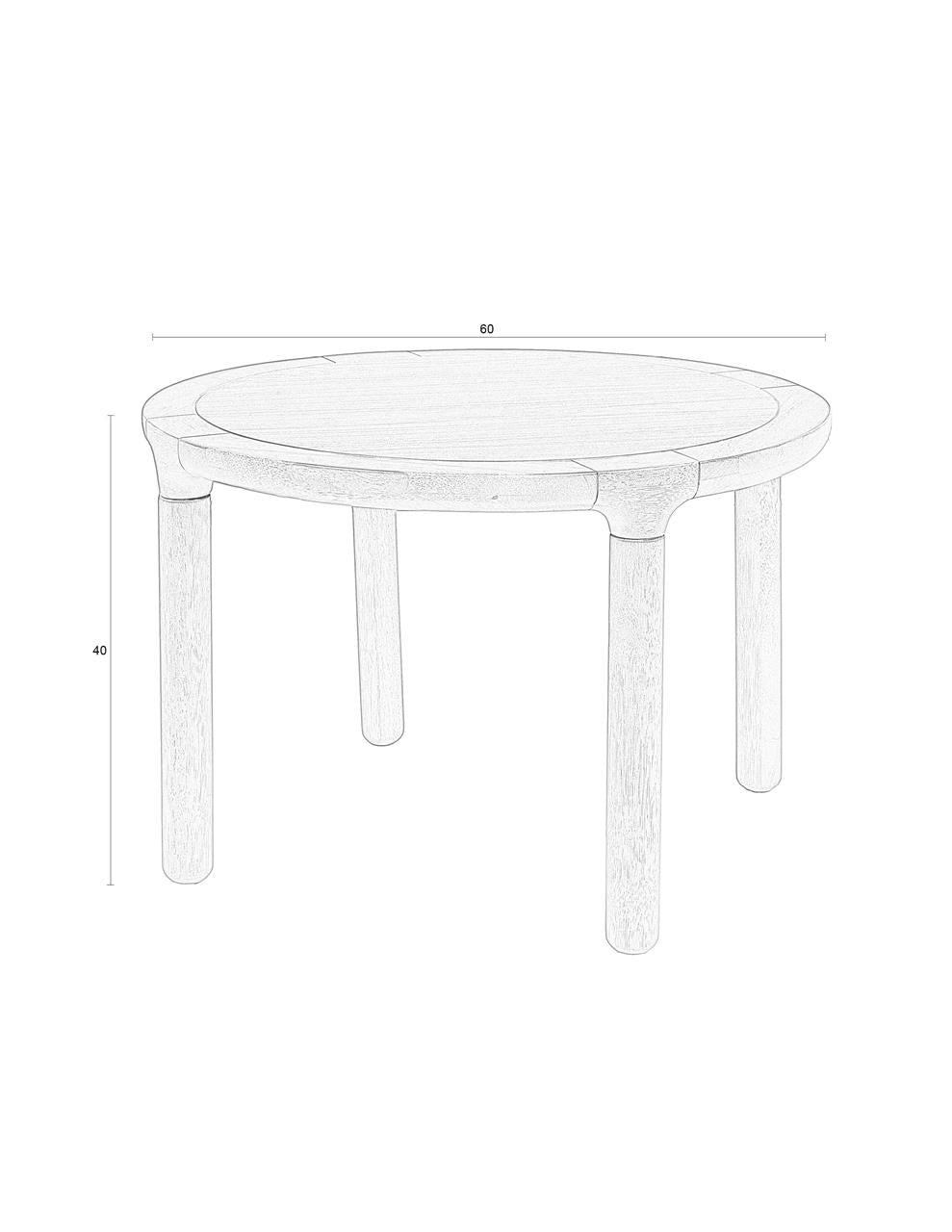 Coffee Table Dani Black 60cm