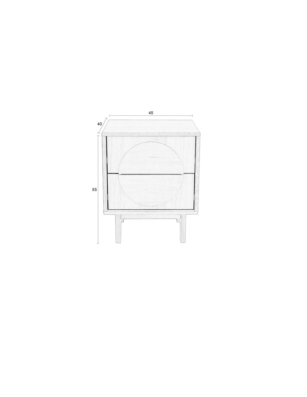 Nightstand Luna Arch 45cm