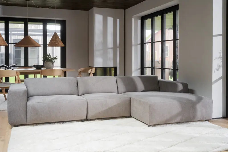 Nuvéa 4-seater Sofa Longue Right Beige