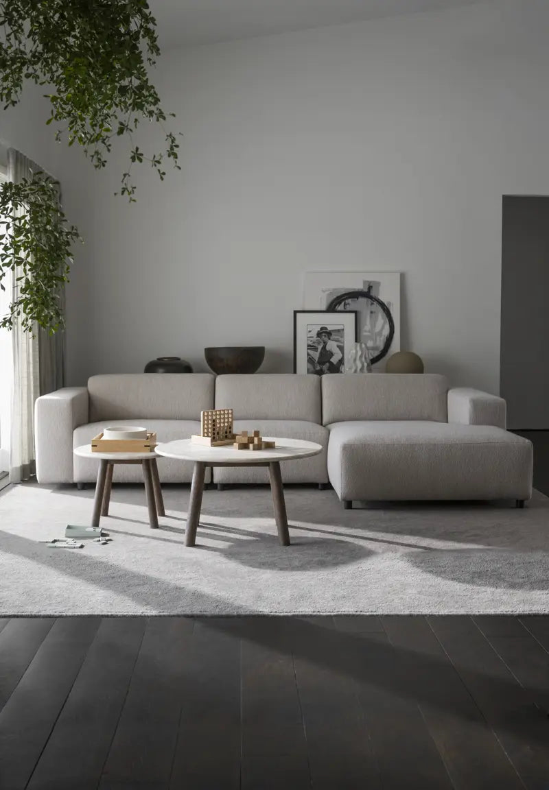 Nuvéa 4-seater Sofa Longue Right Light Beige