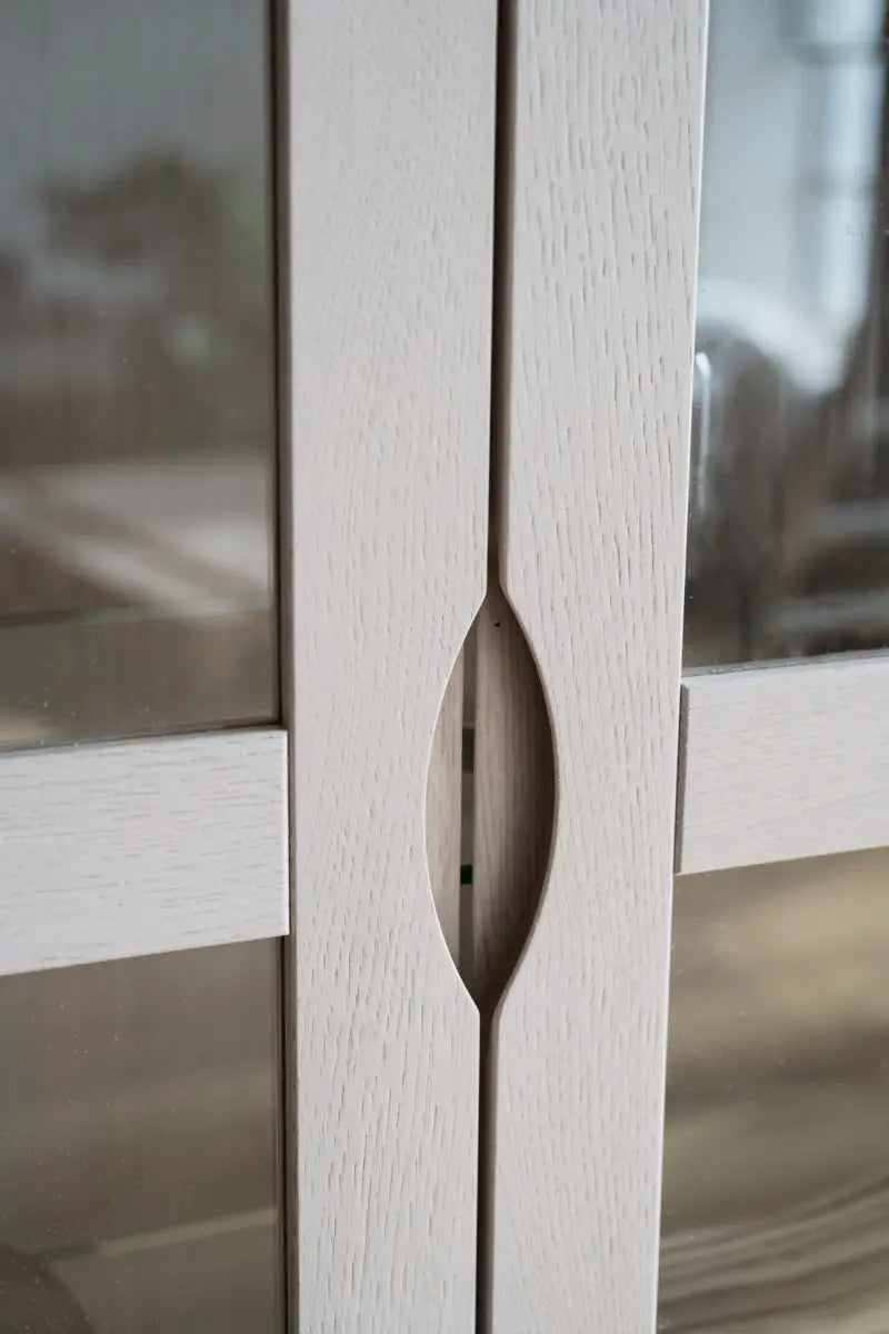 Briar Glass Cabinet Whitewash
