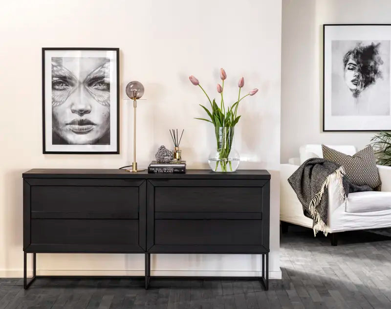 Laurel Console Table Black/Black