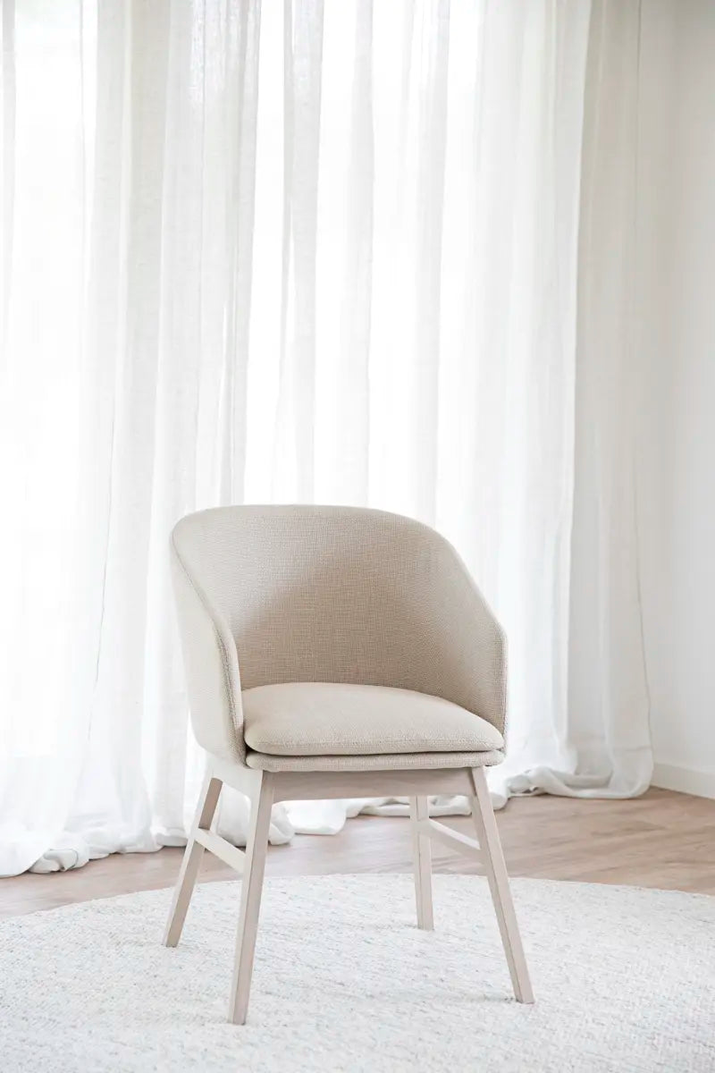 Lyra Dining Chair Beige/Whitewash