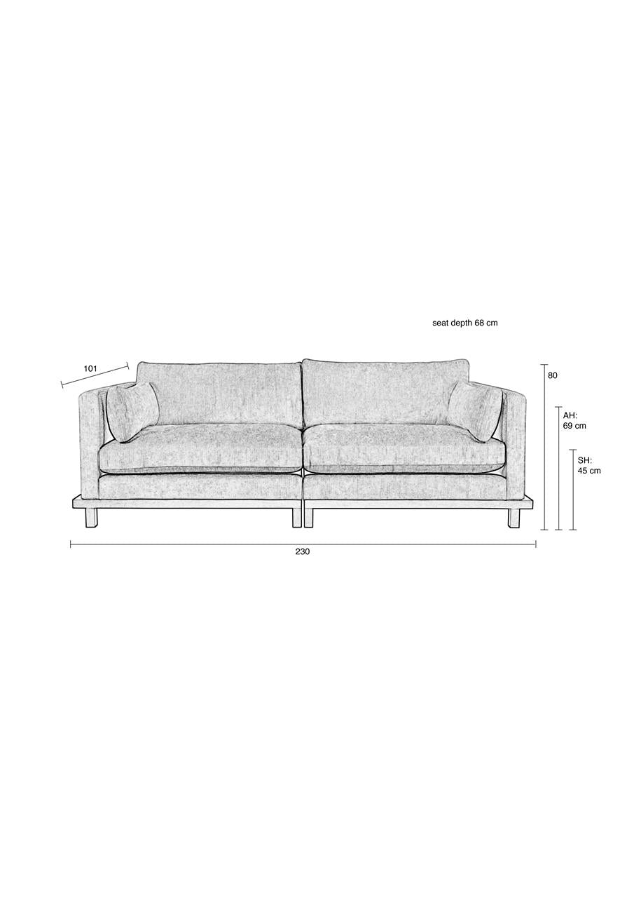 Sofa Lyra 3-Seater Moss 101cm