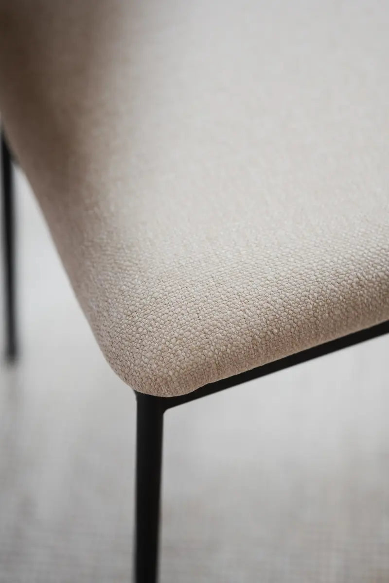 Mont Dining Chair Light Beige/Black (without arms)