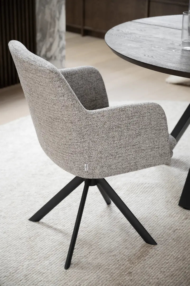 Vivi Chair Dark Beige/Black (Swivel)