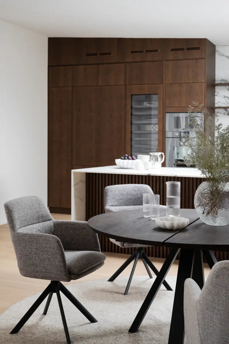 Vivi Chair Dark Beige/Black (Swivel)