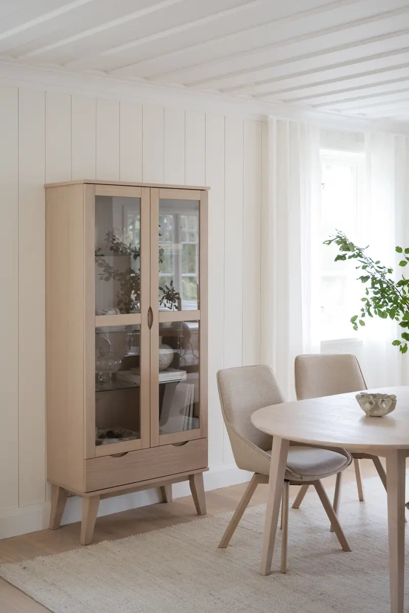 Briar Glass Cabinet Whitewash