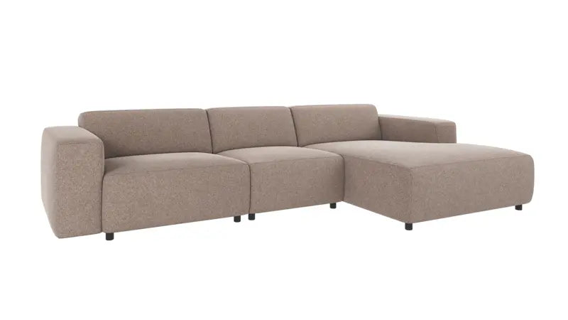 Nuvéa 4-seater Sofa Longue Right Beige