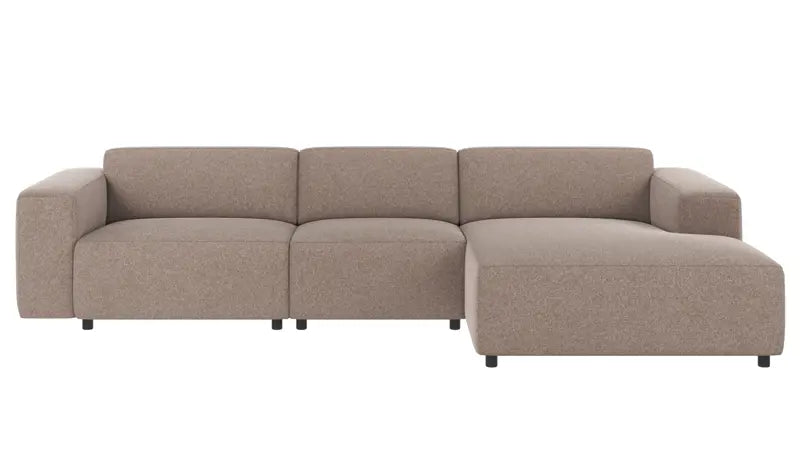 Nuvéa 4-seater Sofa Longue Right Beige