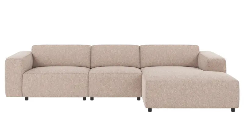 Nuvéa 4-seater Sofa Longue Right Light Beige