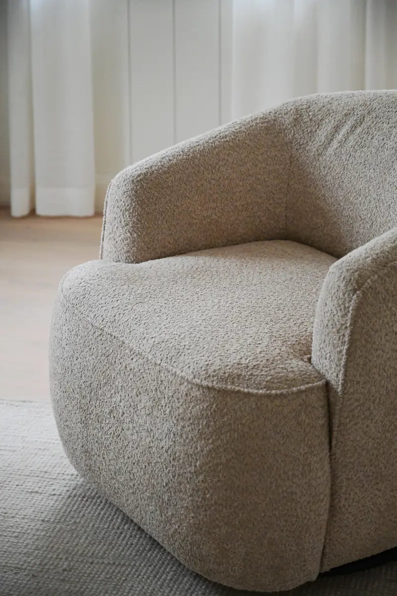 Ivy Armchair Light Beige (Swivel)
