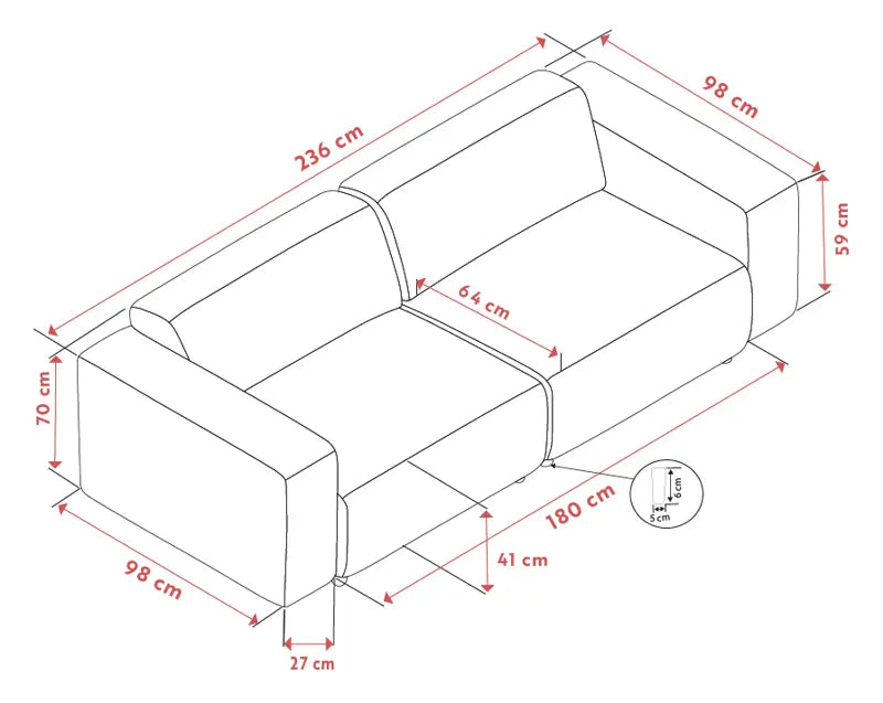 Nuvéa 3-seater Sofa Beige