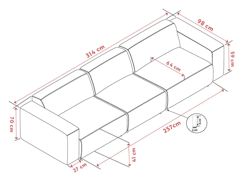 Nuvéa 4-seater Sofa Light Beige