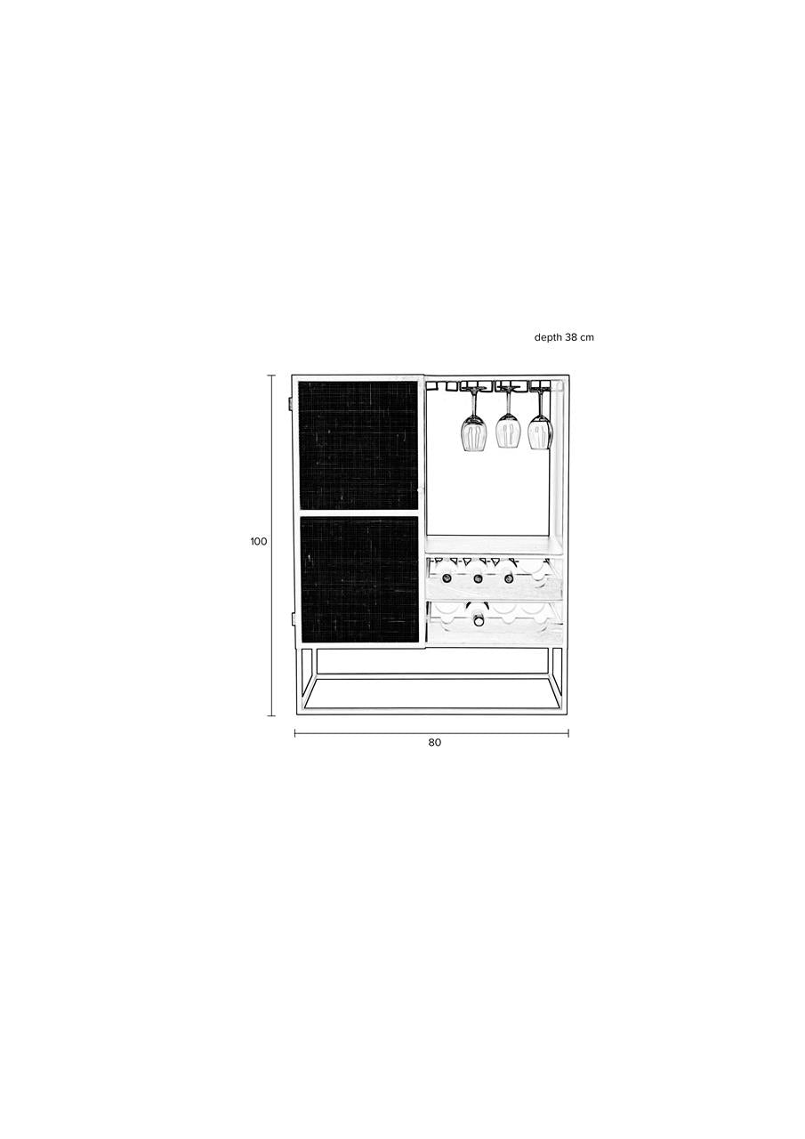 Wine Cabinet Boho Low