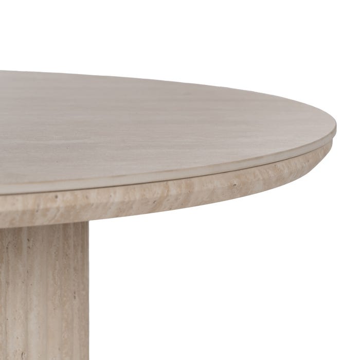 Stone Beige MDF Coffee Table – 70x70x38.5 cm