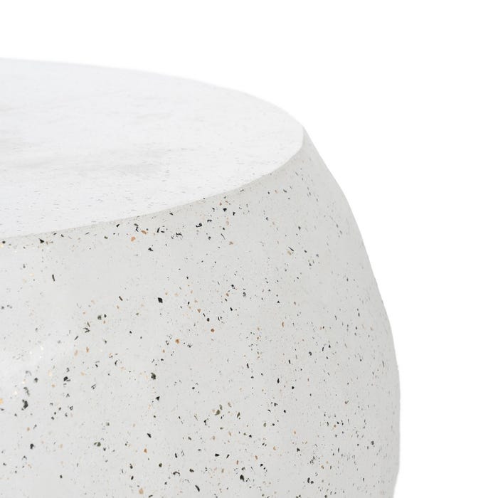 White Cement Coffee Table – 92x92x45 cm