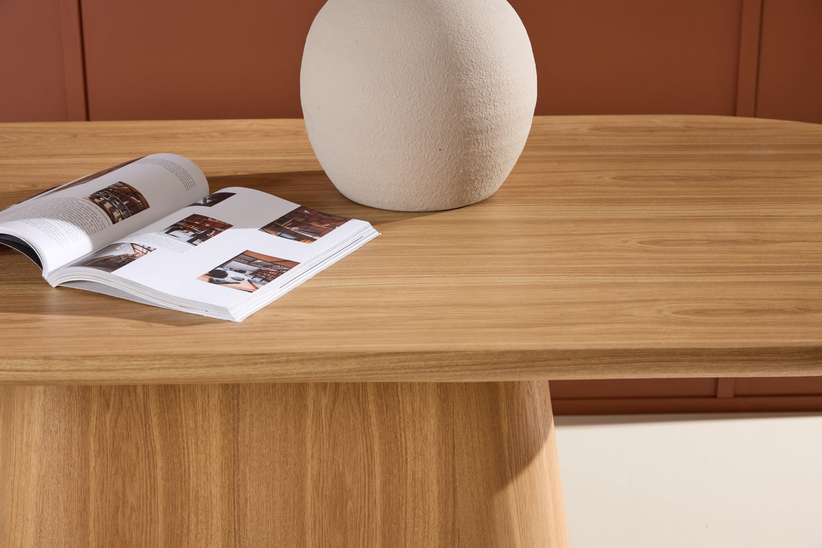 Nova Dining Table Nature (Without Glasstop) 200x90cm