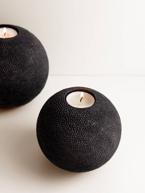 Candleholder Moonsand Black L