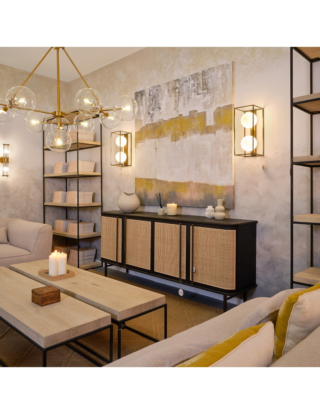 Golden Rectangular Wall Light