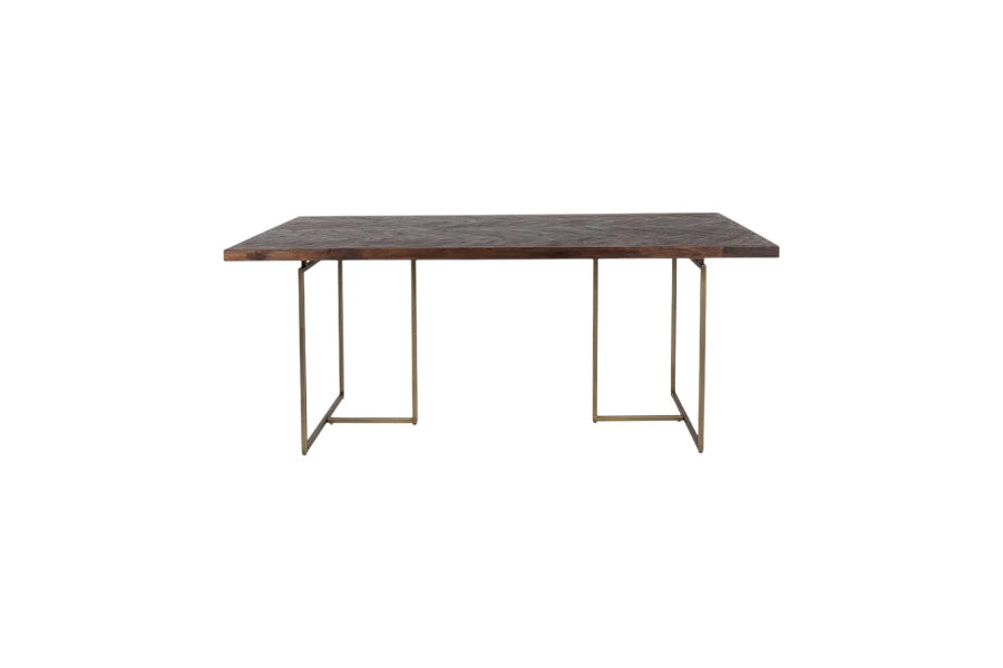 Dining table 220 x 90 cm brown Mila