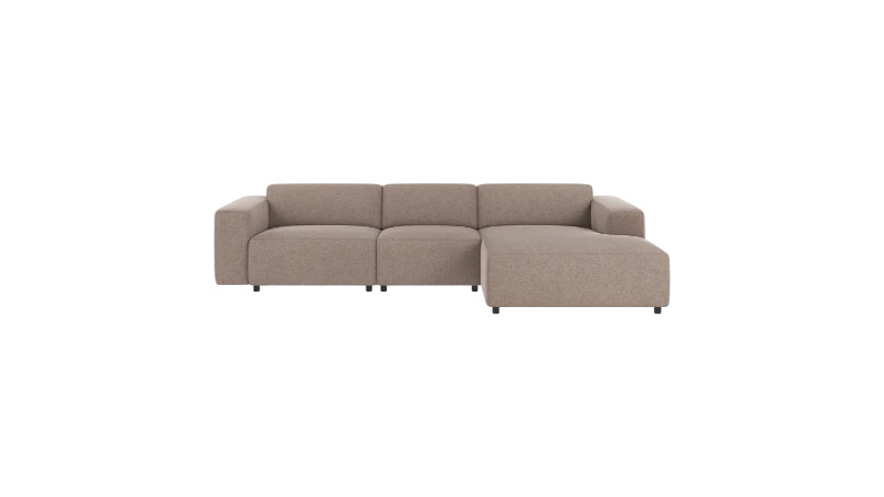 Nuvéa 4-seater Sofa Longue Right Beige